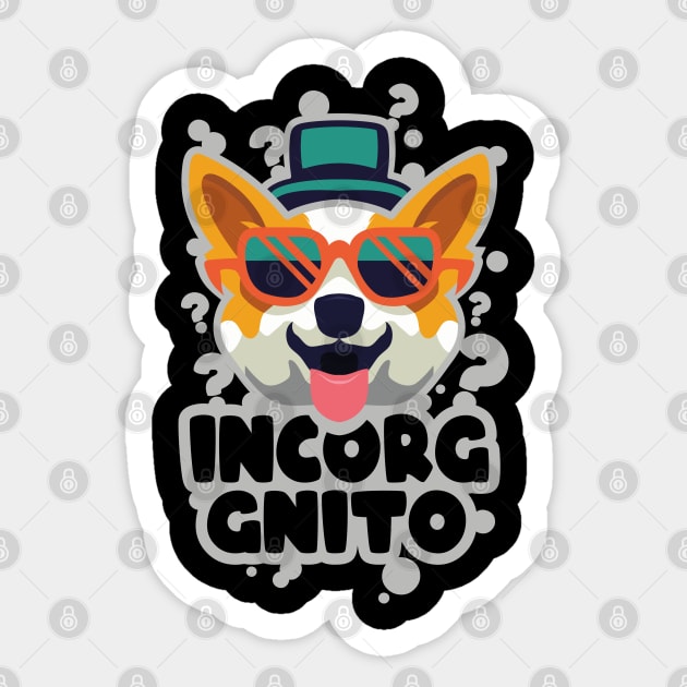 Corgi spy Sticker by TPlanter